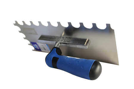 Гладилка фигурная полукруглая ВОЛМА, нержавеющая сталь, двухкомпонентная ручка